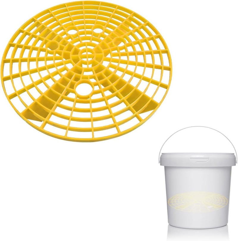 SHMZK Car Wash Bucket Inserts, Auto Detail Dirt Gaurd Bucket Filter Helps Remove Dirt Debris, Dirt Guard Insert Wash Filter Fits 12 Inch Diameter Bucket or 3-5 Gallon Bucket (Yellow) - Image 1